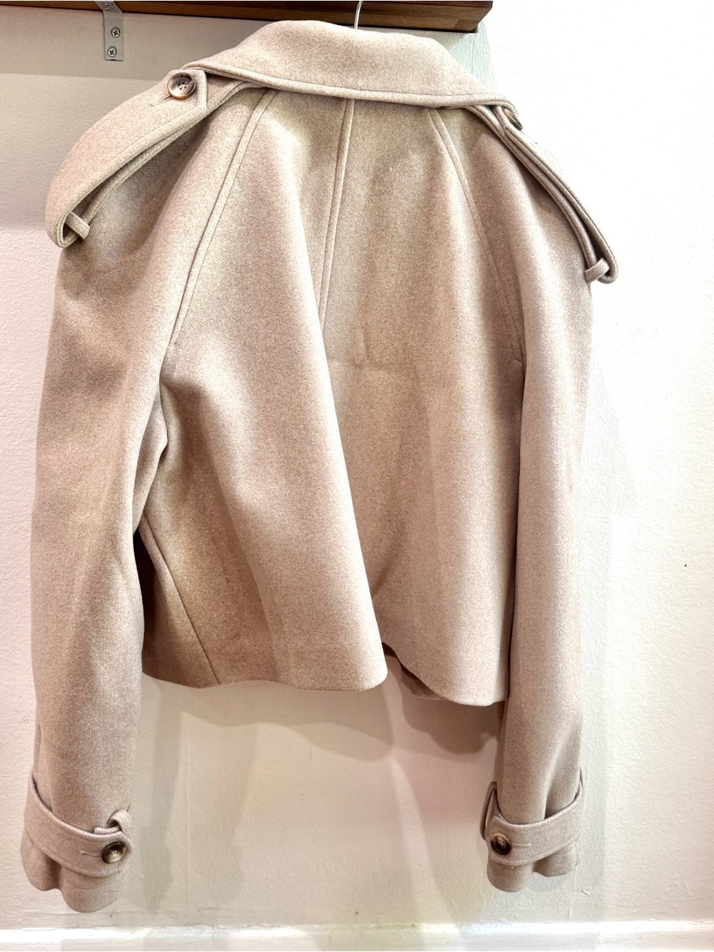 ASOS Tailored Double-Breasted Trench Jacket - Oatmeal - Picture 6 of 8